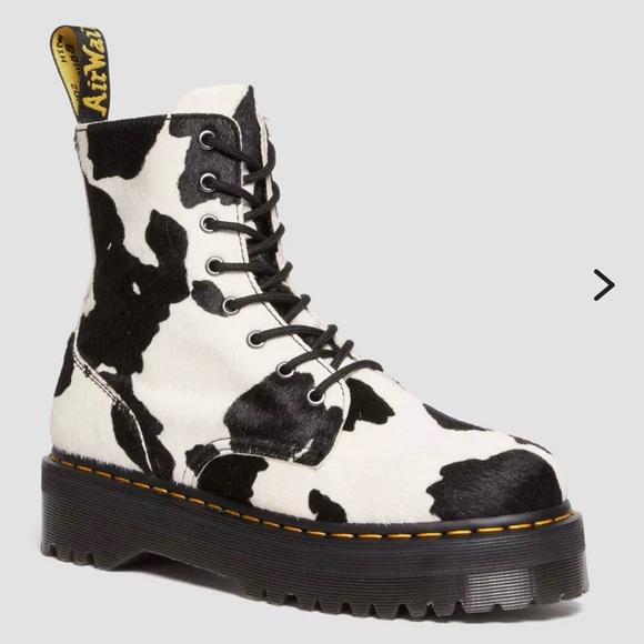 Dr. Martens Shoes - Dr. Martens Jadon Boots Hair-On Cow Print Platforms